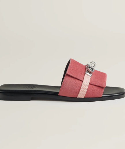 Hermès Giulia Sandal – rose de venise / rose jeva