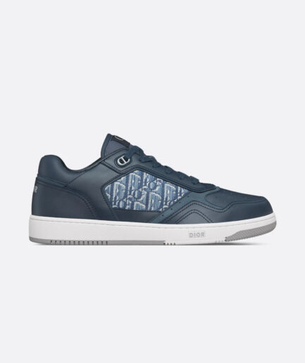 Dior B27 Uptown Low-Top Sneaker – Blue Smooth Calfskin and Blue Dior Oblique Jacquard