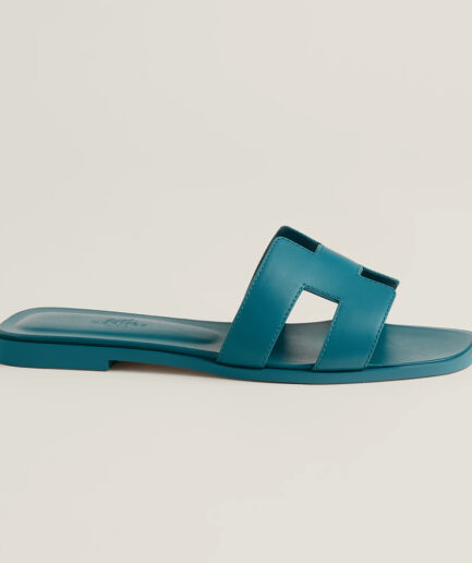 Hermès Oran Sandal – bleu Iroise