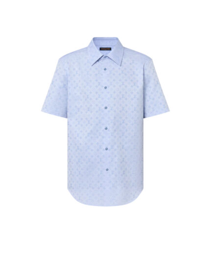 Louis Vuitton Monogram Short-Sleeved Shirt – light blue