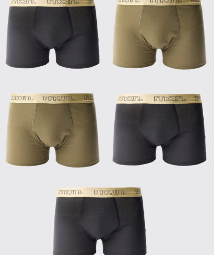 Boohooman 5 Pack Man Gold Waistband Boxers – multicolour