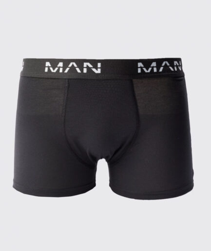 Boohooman 5 Pack Man Dash Repeat Classic Trunks – black