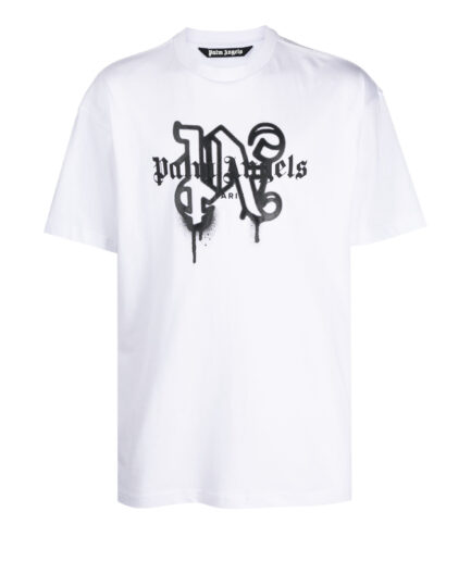 Palm Angels Paris monogram-print T-shirt – white/black