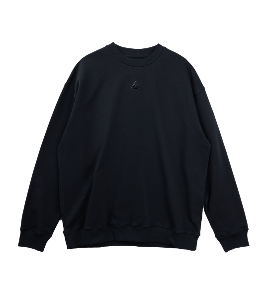 Metallic Small Logo Sweatshirt Black