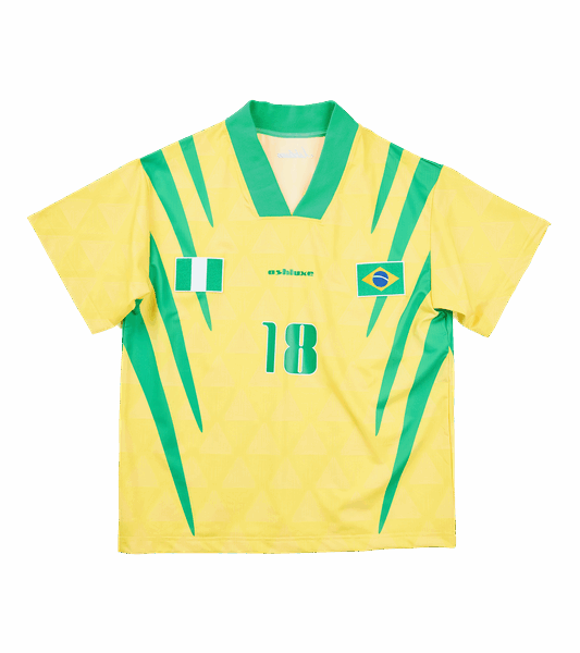 Nigeria X Brazil Football Shirt Yellow