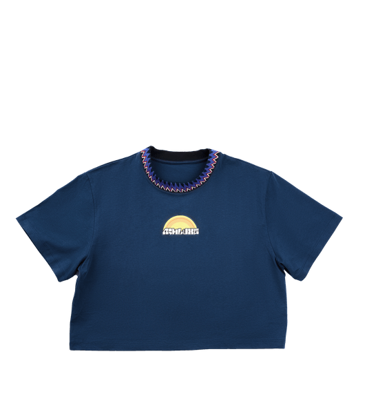 Sunshine Cropped T-shirt Blue