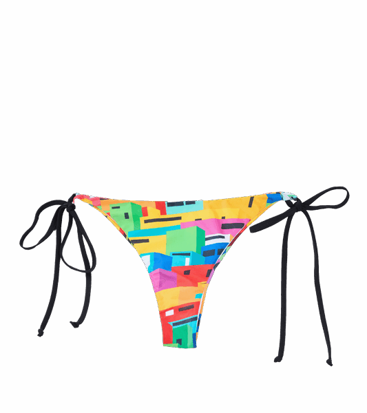 Urban Mosaic Print Tie Side Bikini Brief Multi