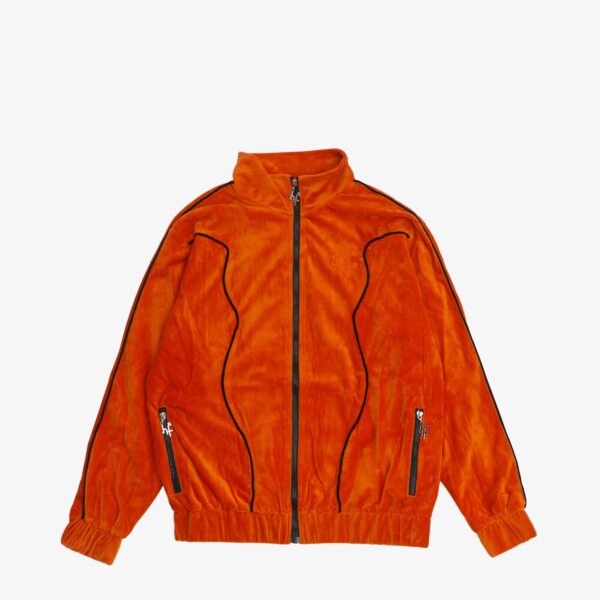 HF VELOUR TRACKSUIT TOP - ORANGE