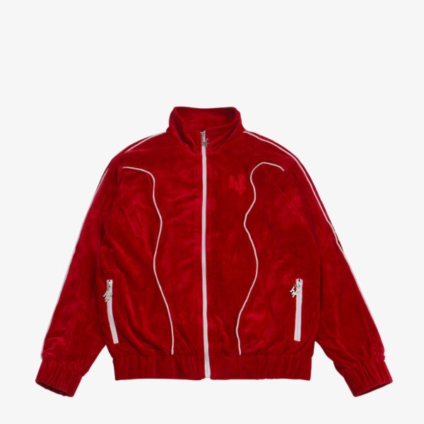 HF VELOUR TRACKSUIT TOP - RED