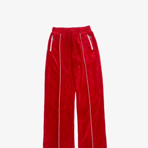 HF VELOUR TRACKSUIT PANT - RED