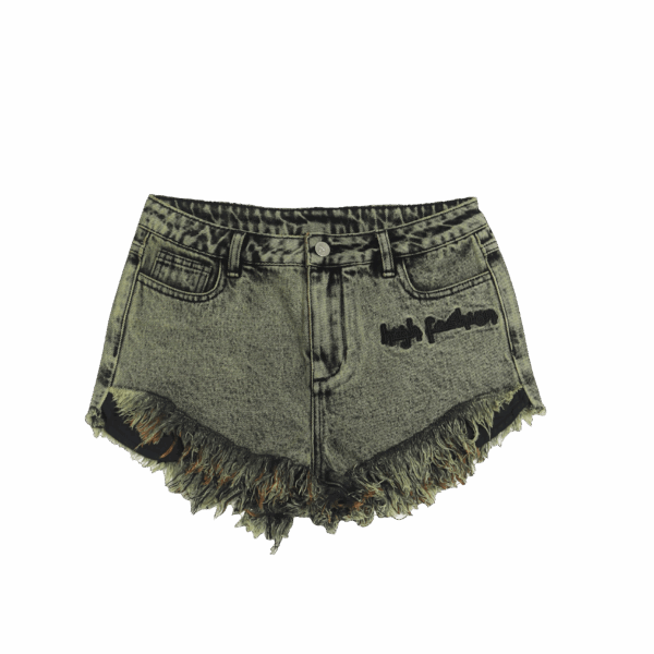 HF RIPPED BUMSHORT GREEN