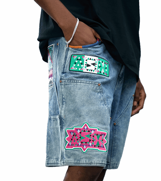 Ashluxe Denim Shorts Washed Blue