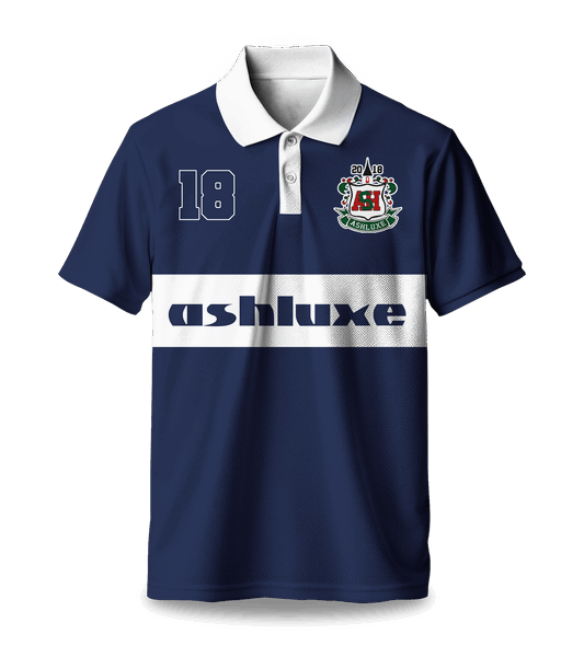 Ashluxe Crest Logo Polo Blue
