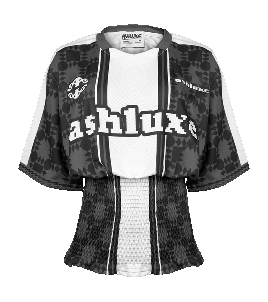 Ashluxe Pixel Ruched Female Jersey Black