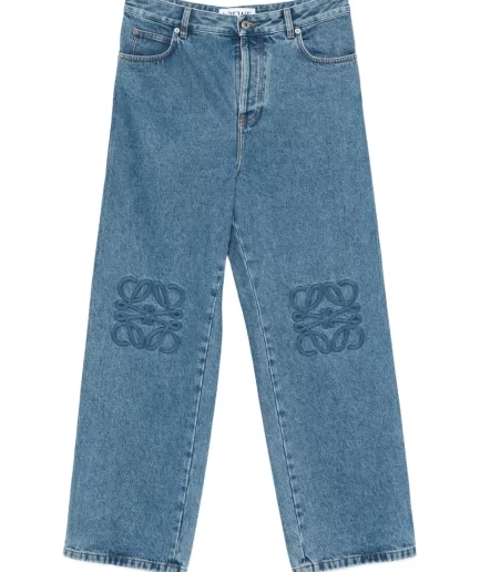 Loewe Anagram Baggy Jeans in Denim – blue