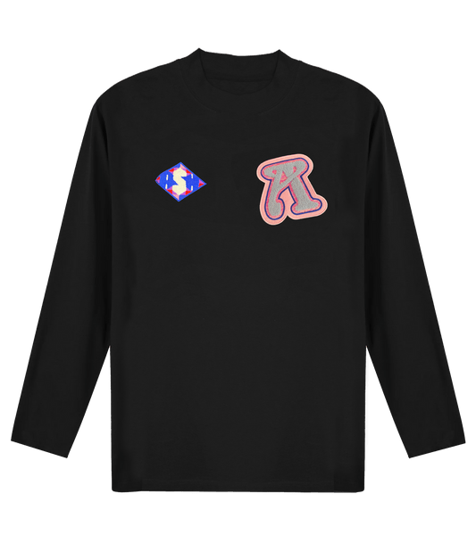 Ashluxe Patch Logo Longsleeve Sweatshirt Black