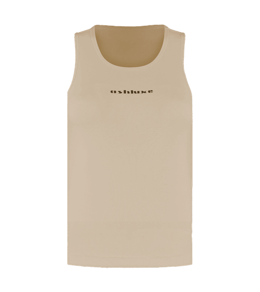 Ashluxe Logo Tank Top Beige