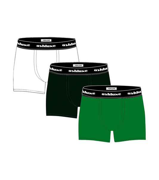 Ashluxe 3 set Logo Band Trunk Black White Green