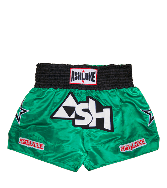 Ashluxe Boxing Trunk Green White