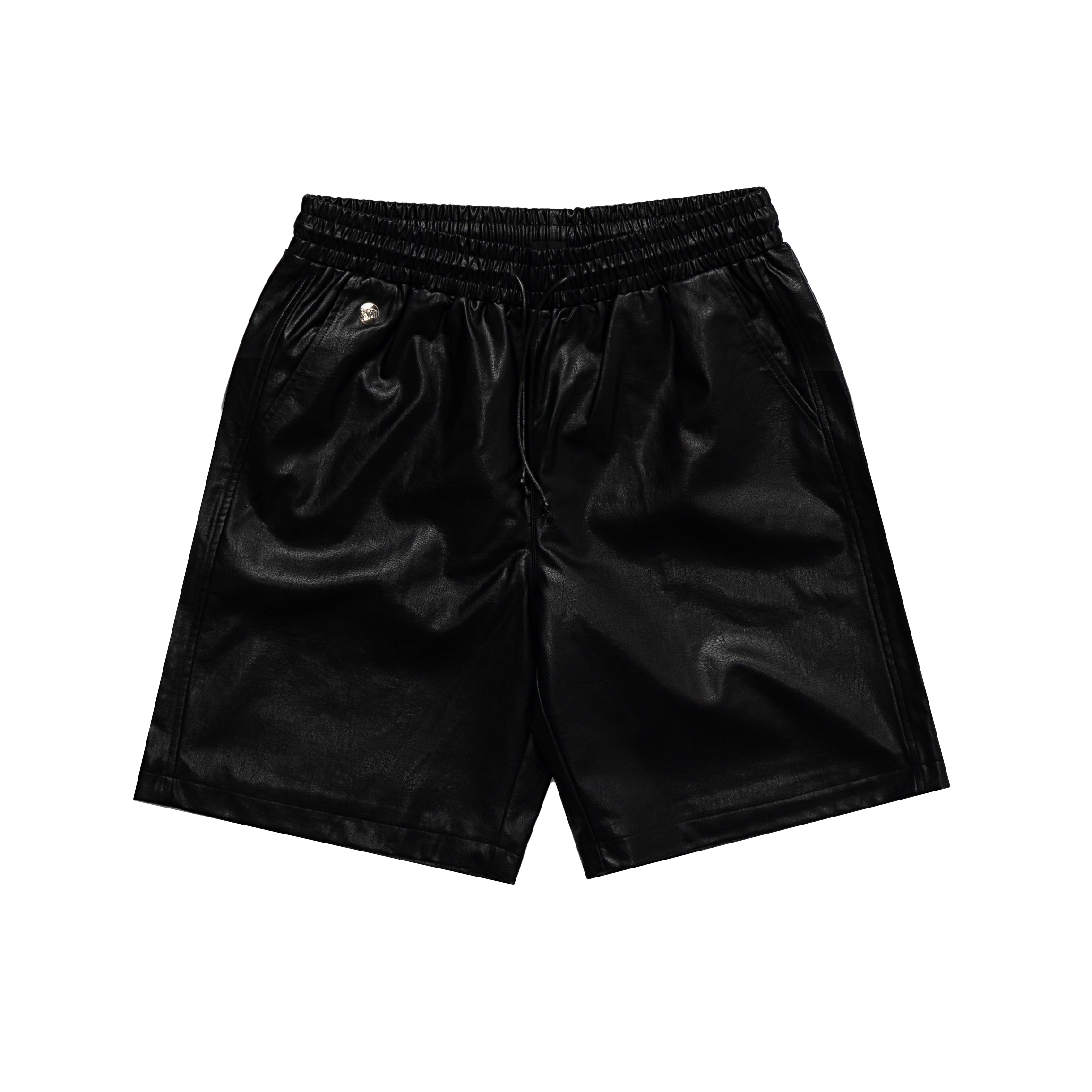 Jet Black Leather shorts