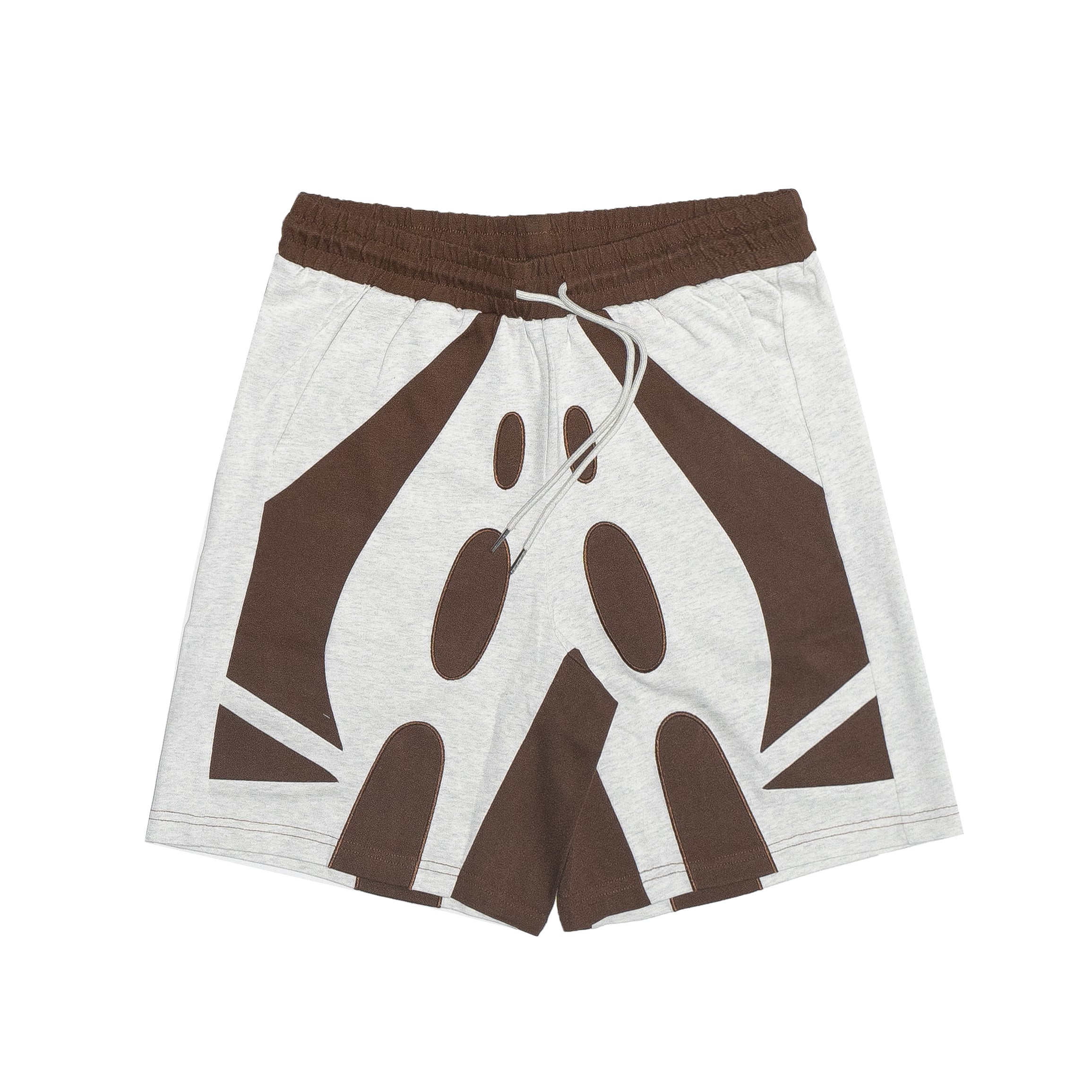 Brown Pattern cut shorts