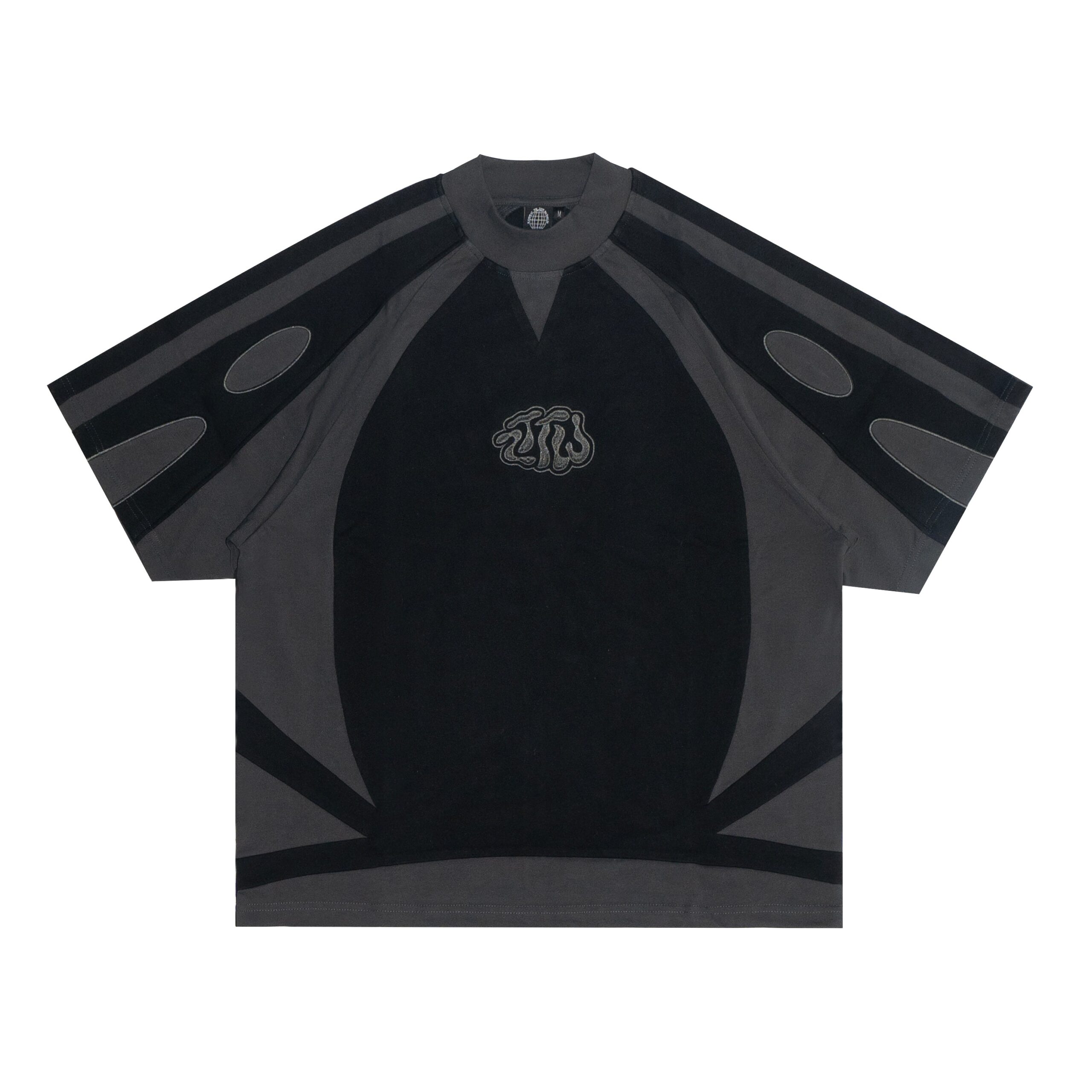 Black Pattern-cut top