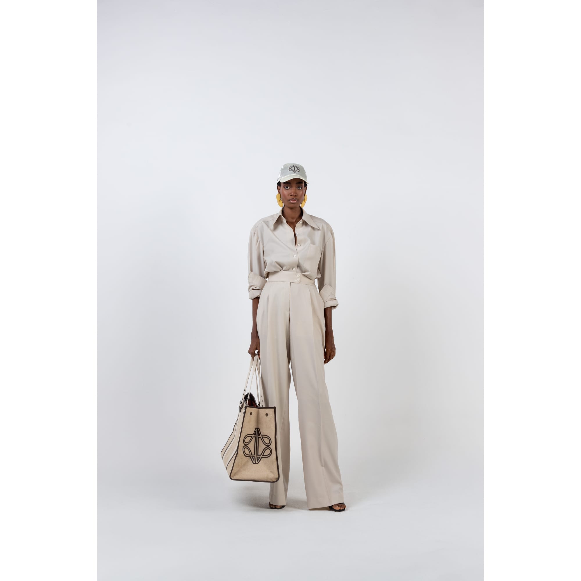 BEIGE PURE WOOL SHIRT AND TROUSERS