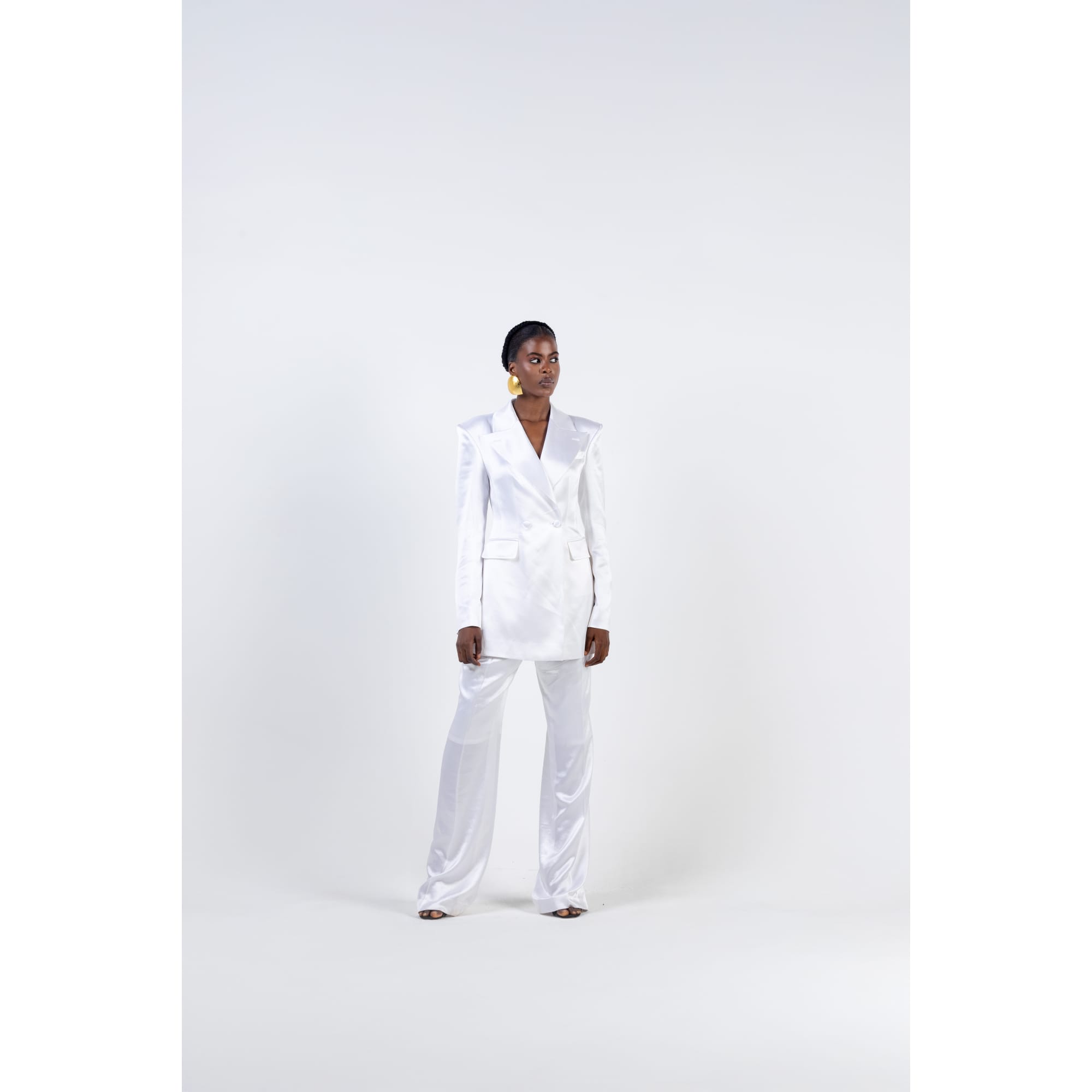 OFF WHITE SILK DOUBLE BREASTED SUIT