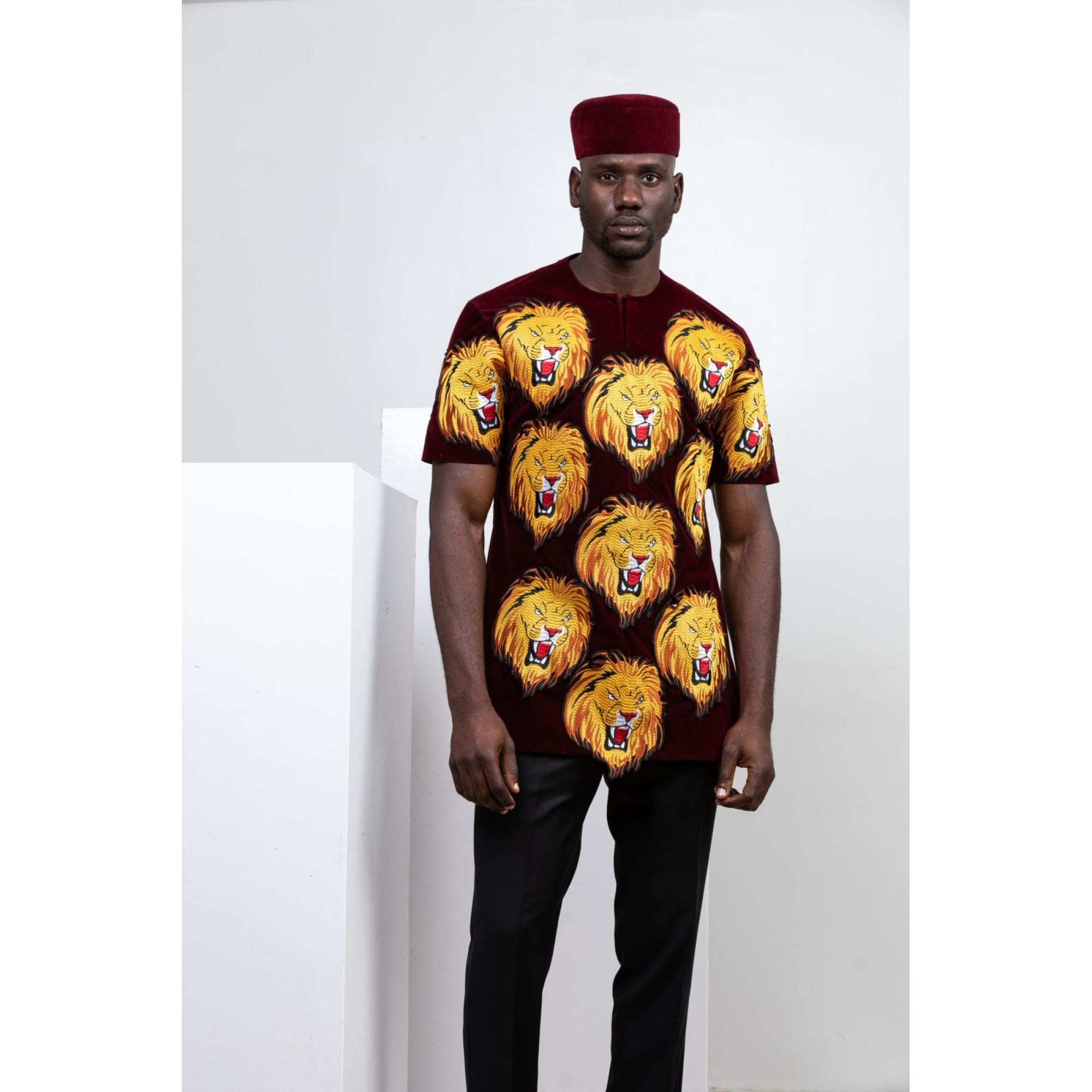 RED ISI AGU SHORT SLEEVE SET