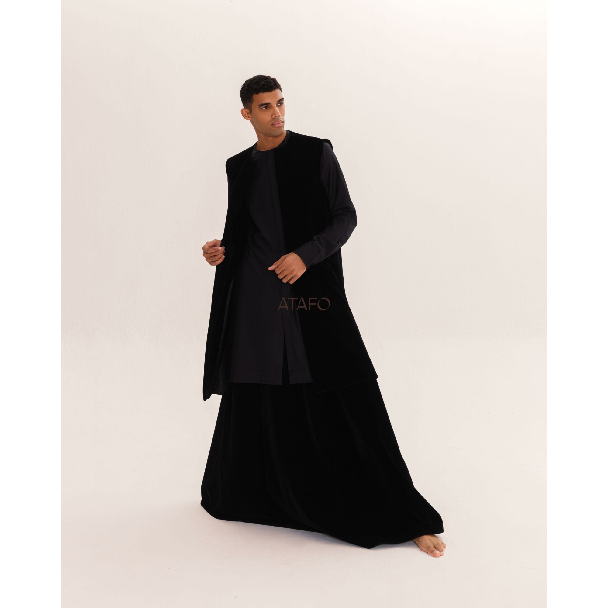 VELVET KAFTAN JACKET SET