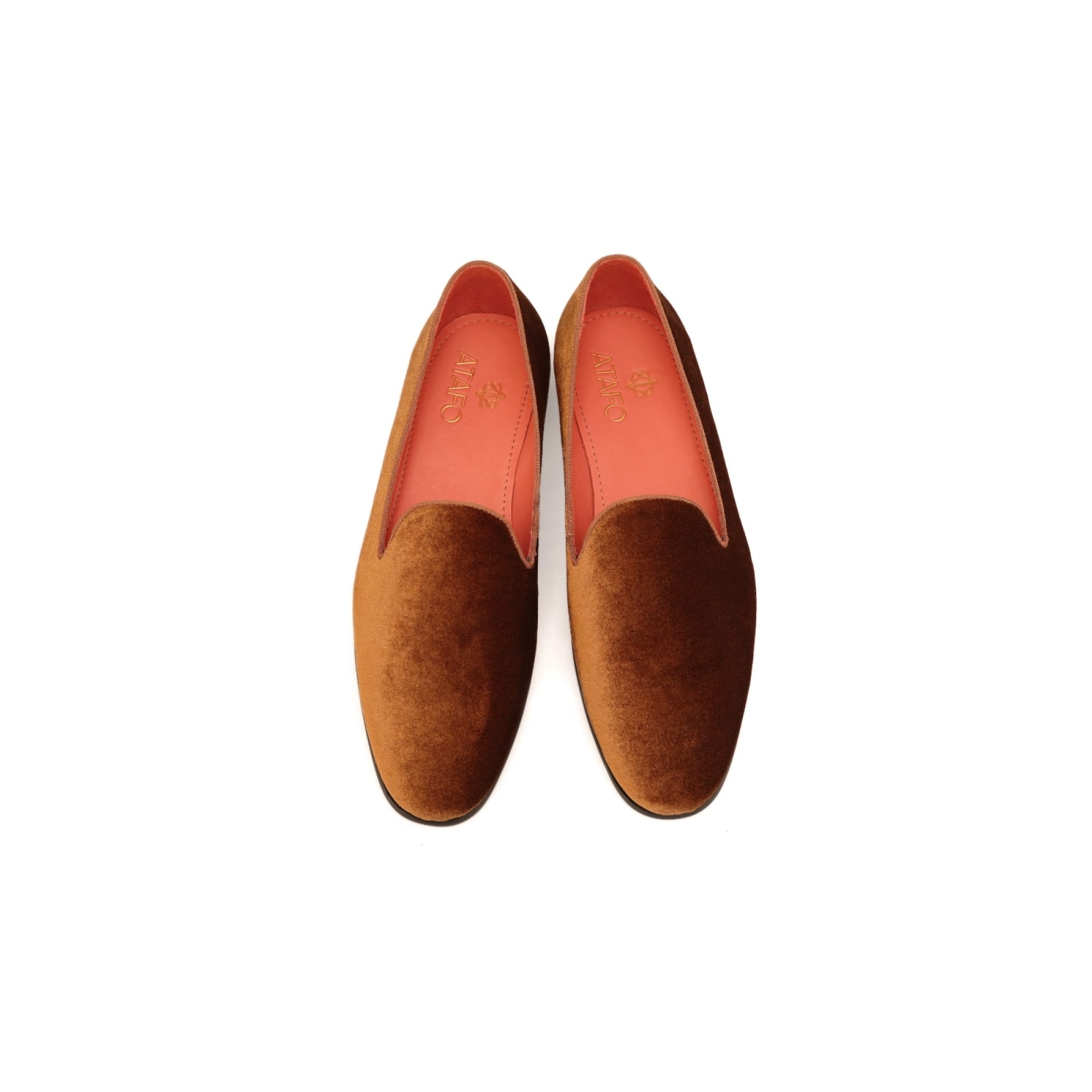 BROWN VELVET SLIPPERS