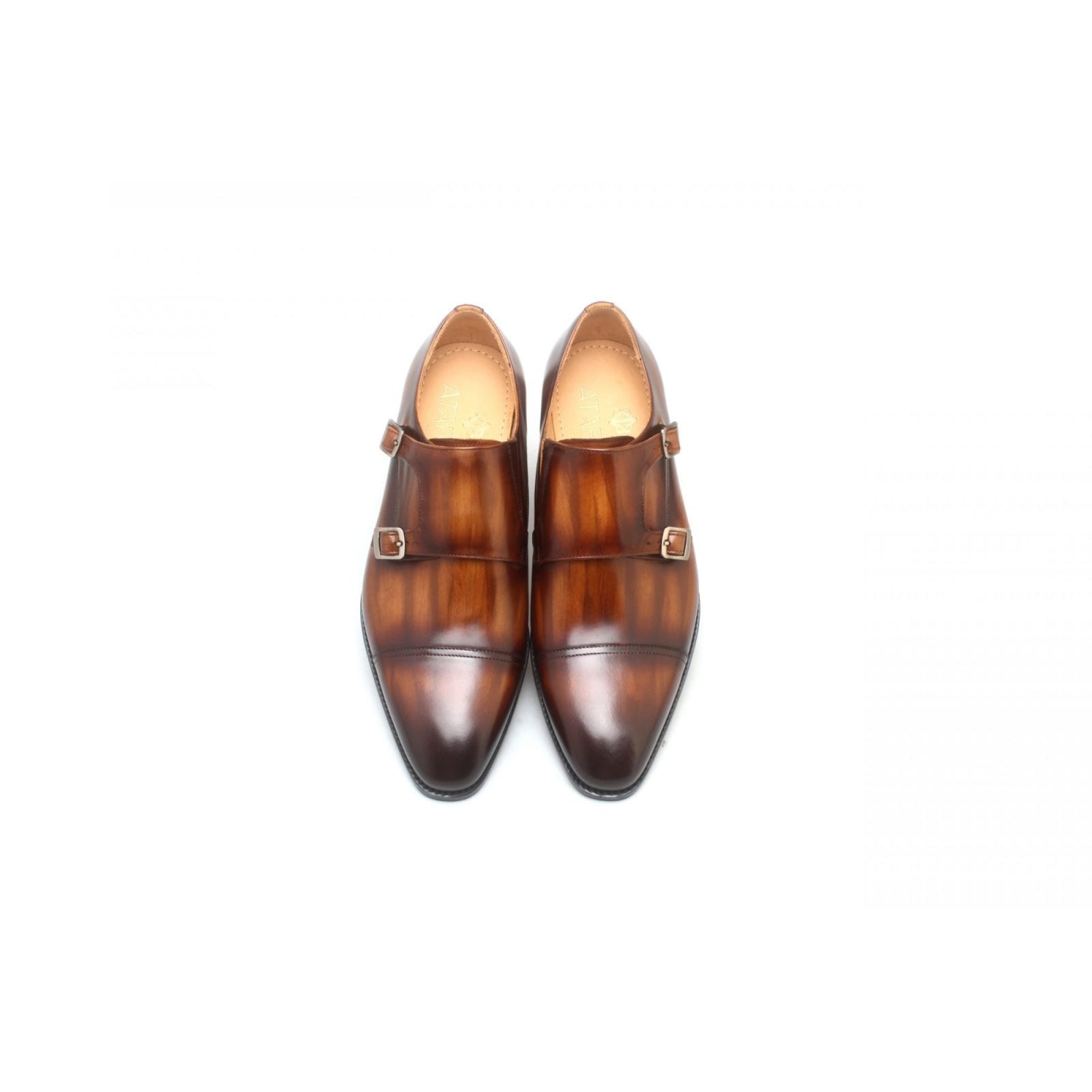 Brown Double Monk Strap Patina