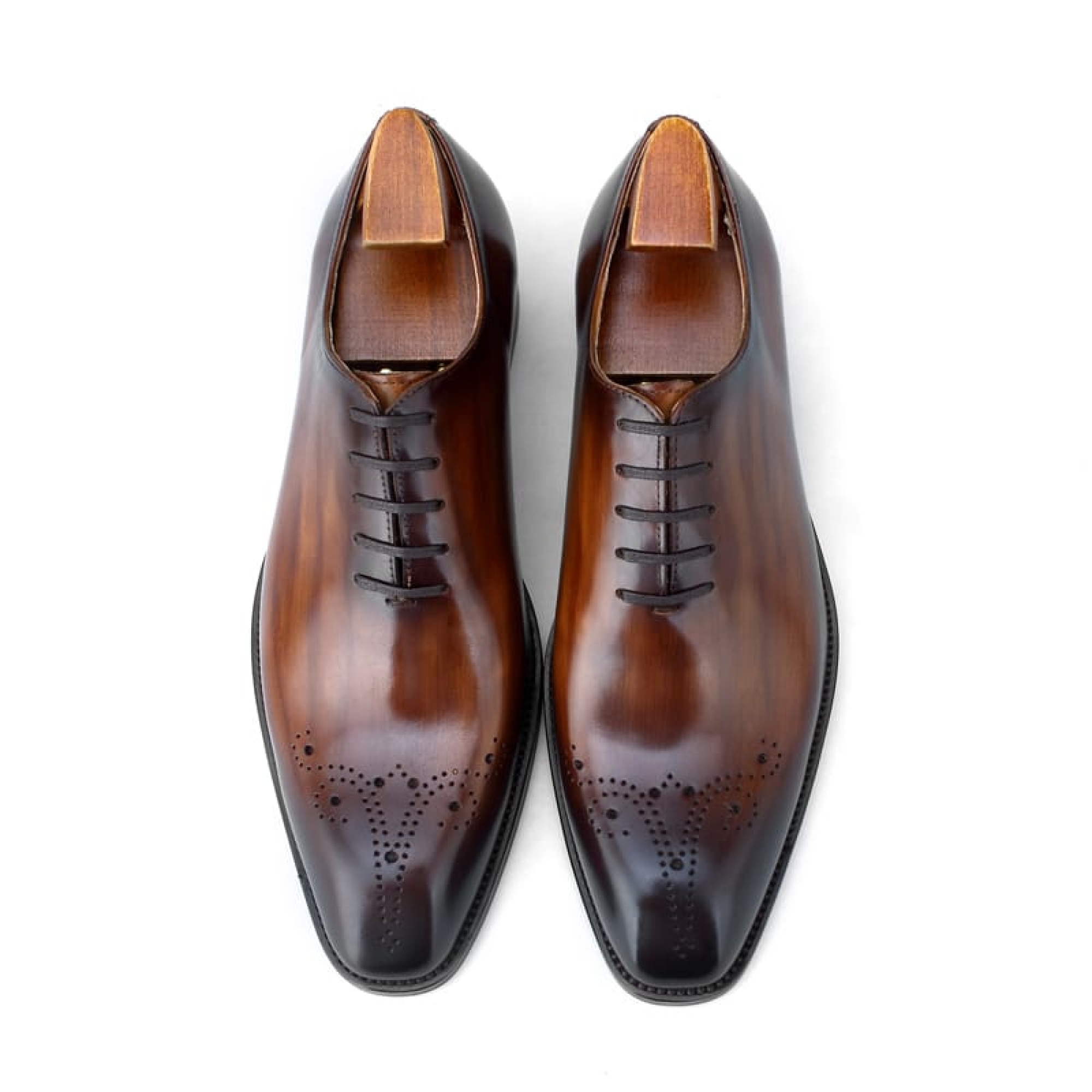 Brown Lace-up Patina Calf Leather