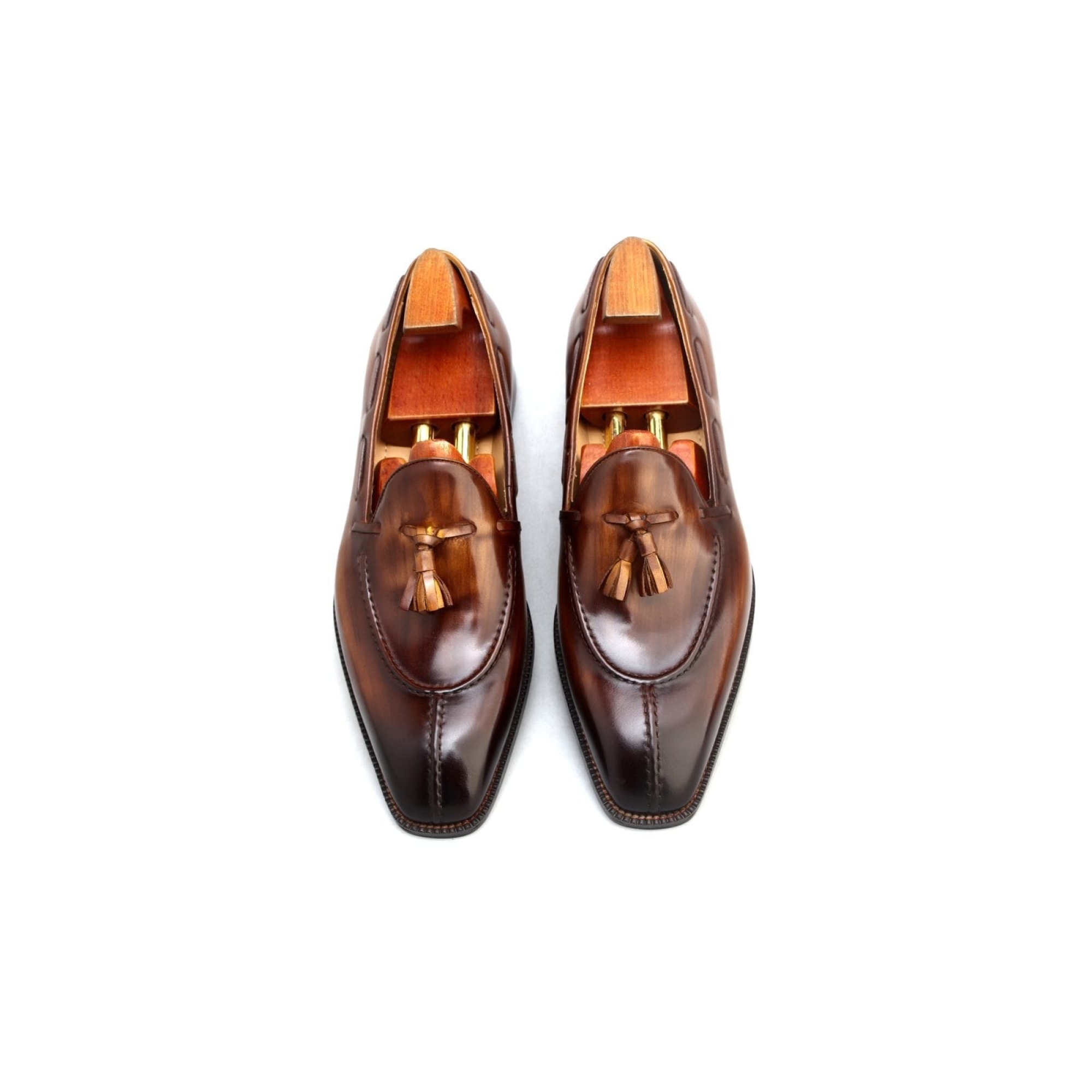 Brown Tassel Loafer Patina Calf leather