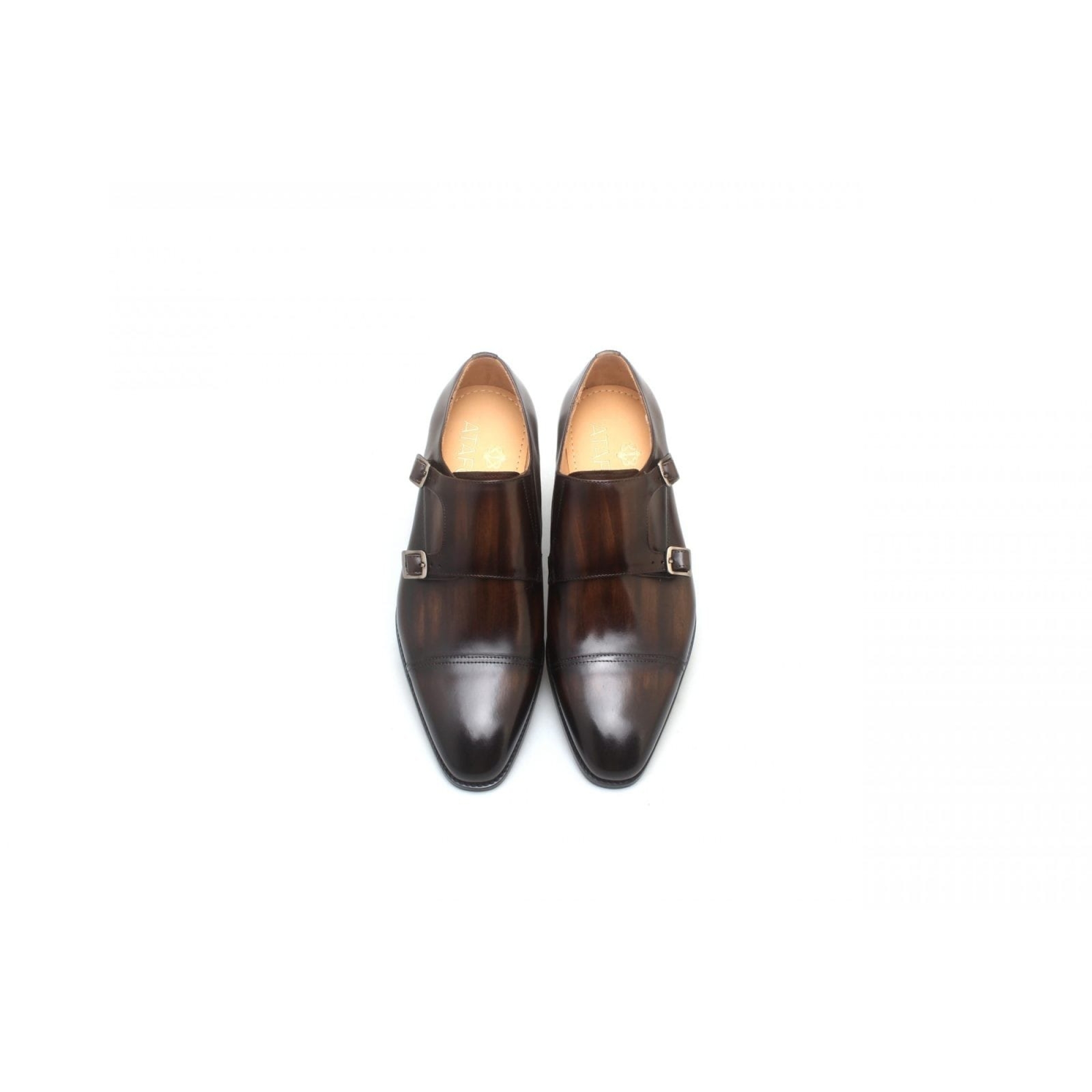 Coffee Double Monk Strap Patina