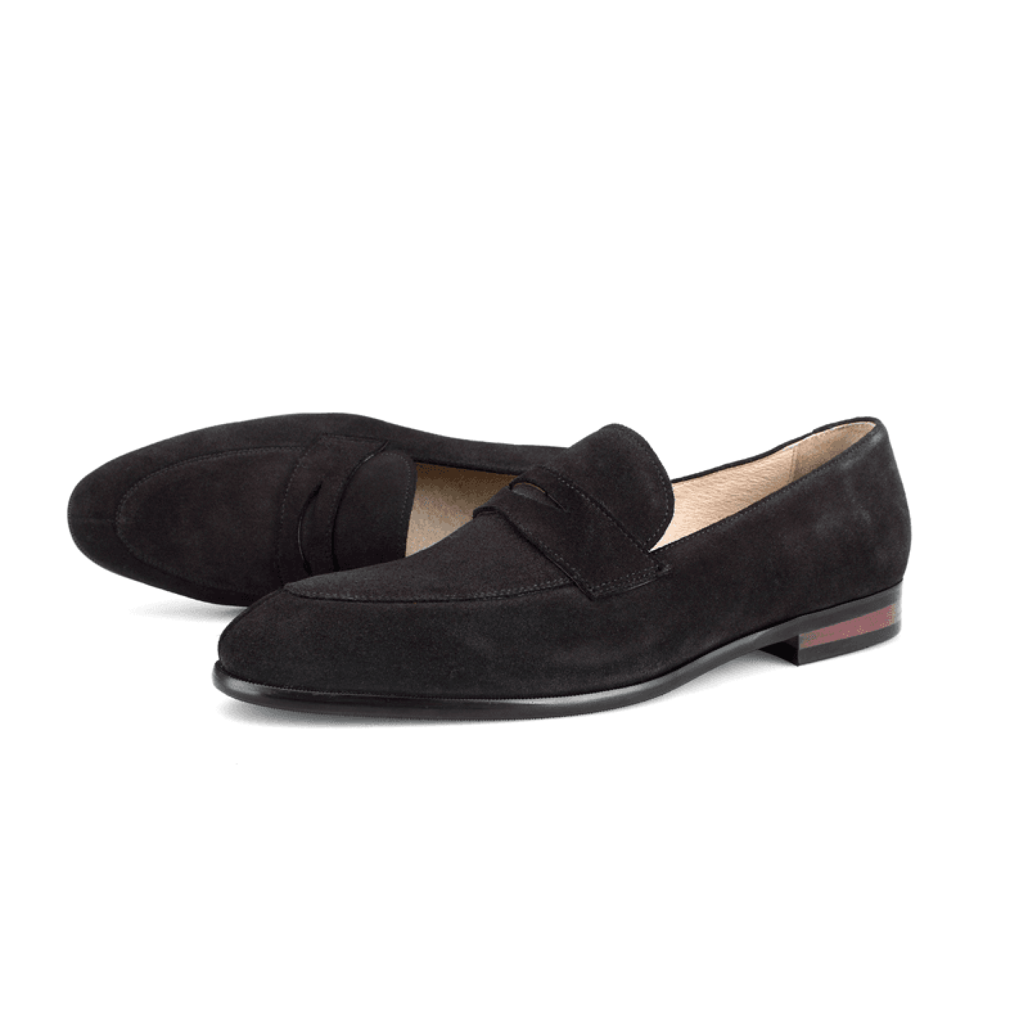 Coffee Penny Loafer Calf Suede