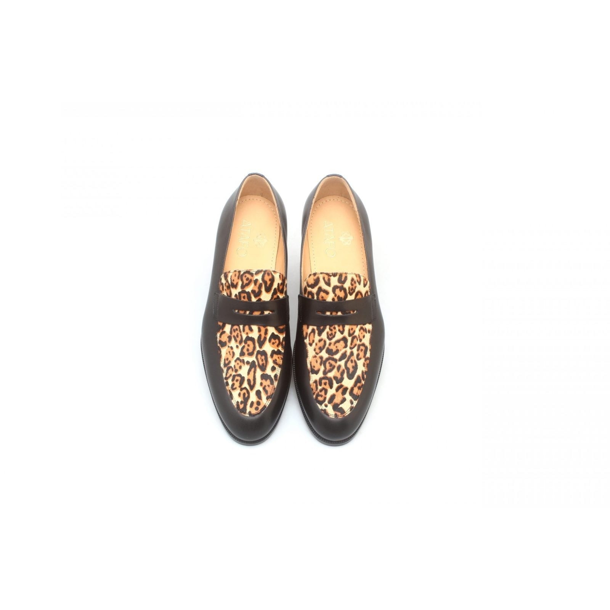 Leopard and Black Penny Loafer