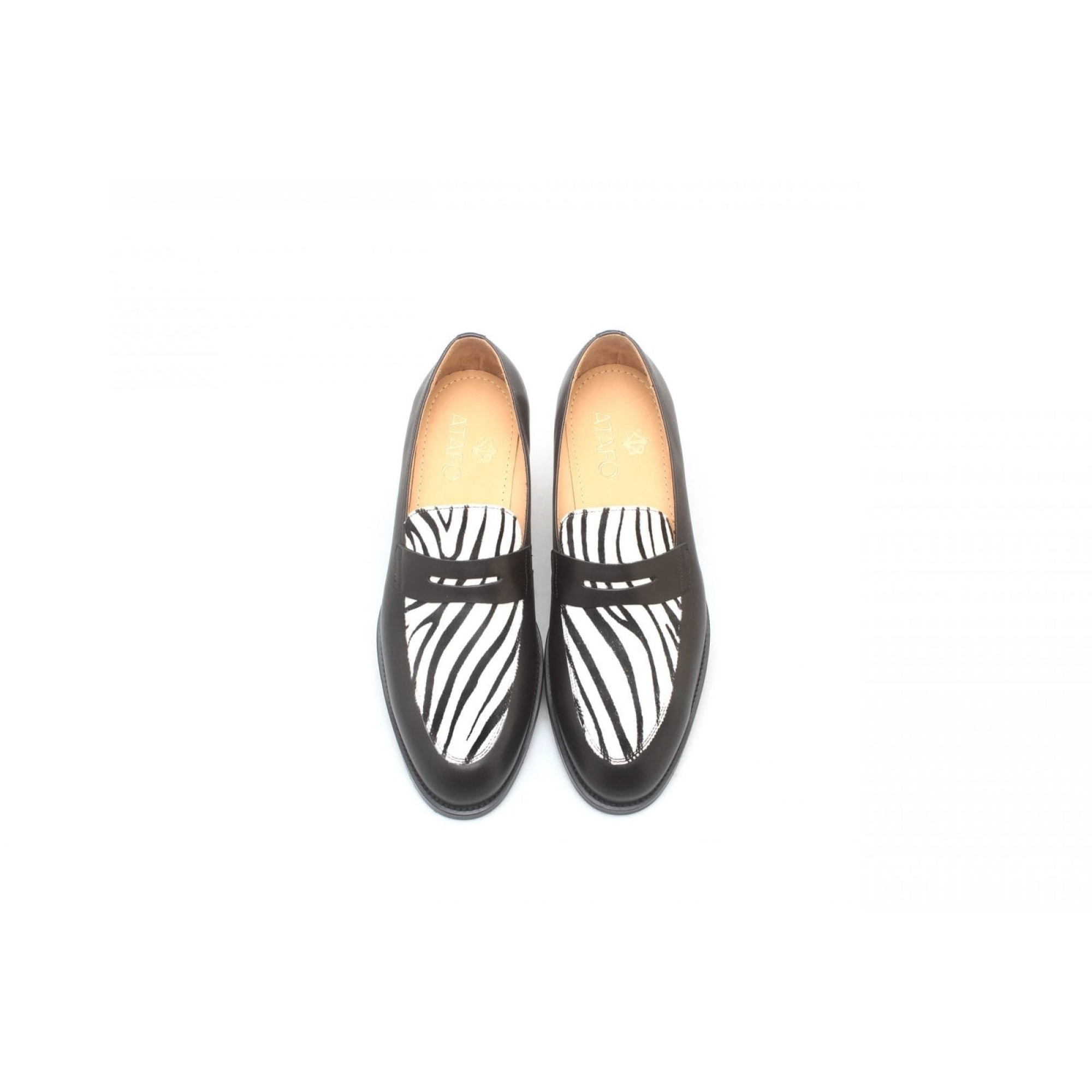 Zebra and Black Penny Loafer