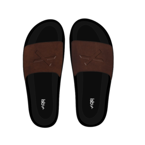 ISB X Leather Slides – Brown