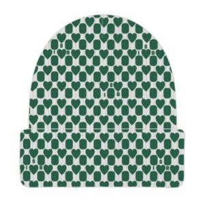 ISB Original Jacquard Monogram Beanie – Green