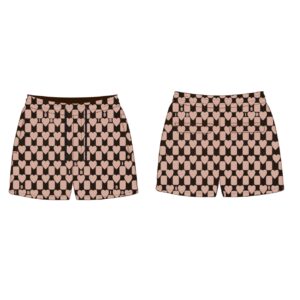 ISB Monogram Canvas Shorts / Brown