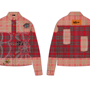 ISB Eye X Bee Stones Long Sleeve Crop Tshirt Red