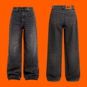 ISB Originals Monogram Washed Baggy Denim Pants