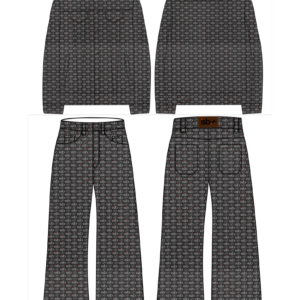 ISBx All Over Print Denim Set